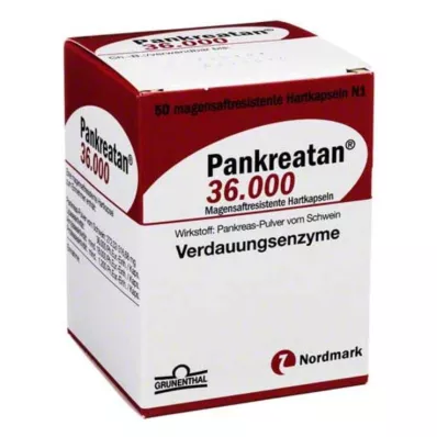 Pankreatan 36 000 gastroresistentset kapslit, 50 tk Pankreatan 36 000 gastroresistentset kapslit, 50 tk