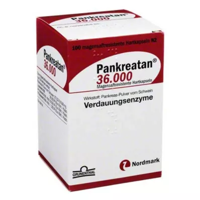 Pankreatan 36 000 gastroresistentset kapslit, 100 tk Pankreatan 36 000 gastroresistentset kapslit, 100 tk
