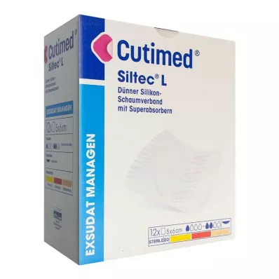 Cutimed Siltec L vahtplastist side 5x6 cm dü.san.haf., 12 tk
