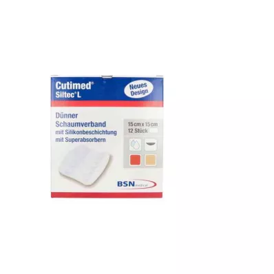 Cutimed Siltec L vahtplaaster 15x15 cm dü.san.haf., 12 tk
