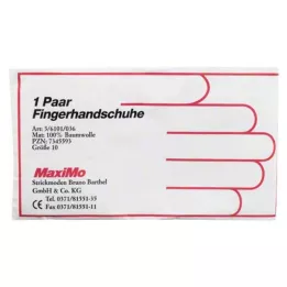 HANDSCHUHE Puuvillane suurus 10 ülepikkuses, 2 tk