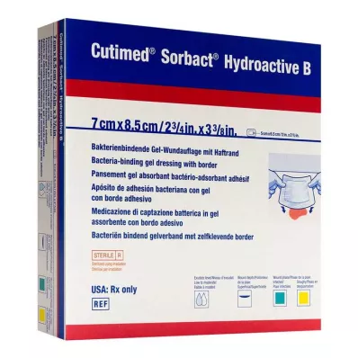 Cutimed Sorbact Hydroactive B Gel-V.7x8,5 cm kleepuv, 12 tk