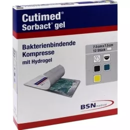 CUTIMED Sorbact geelkompressid 7,5x7,5 cm, 12 tk