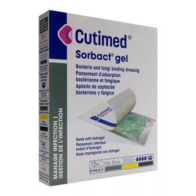 Cutimed Sorbact geelkompressid 7,5x15 cm, 12 tk