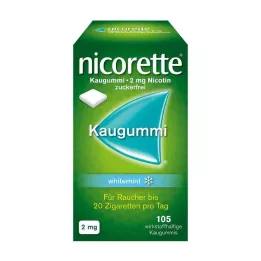 NICORETTE närimiskumm 2 mg valge piparmünt, 105 tk