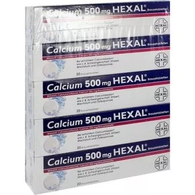 CALCIUM 500 HEXAL kihisevad tabletid, 100 tk