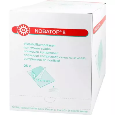 NOBATOP 8 kompressid 10x10 cm steriilsed, 25X5 tk NOBATOP 8 kompressid 10x10 cm steriilsed, 25X5 tk