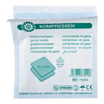 Marli kompressid 10x10cm 16-fa, 35X2 tk