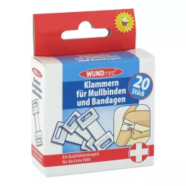 KLAMMERN f.Mulbinden+sidemed, 20 tk