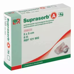 SUPRASORB A+Ag Antimik.Cal.Alginat Kompr.5x5 cm, 8 tk