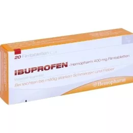 IBUPROFEN Hemopharm 400 mg õhukese polümeerikattega tabletid, 20 tk