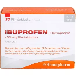 IBUPROFEN Hemopharm 400 mg õhukese polümeerikattega tabletid, 30 tk
