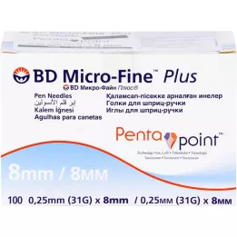 BD MICRO-FINE+ 8 pliiatsinõela 0,25x8 mm, 100 tk