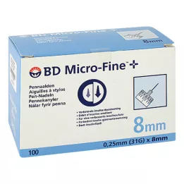 BD Microfine + 8 mm nõelad 0,25x8mm, 100 tk
