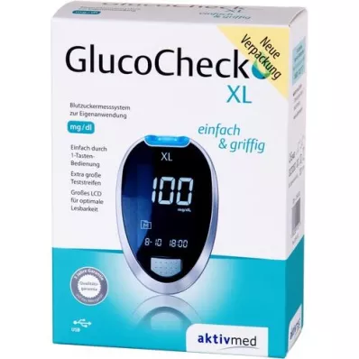 GLUCOCHECK XL Veresuhkru mõõtmise komplekt mg/dl, 1 tk