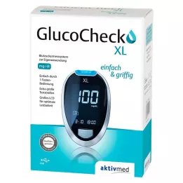 GLUCOCHECK XL Veresuhkru mõõtmise komplekt mg/dl, 1 tk