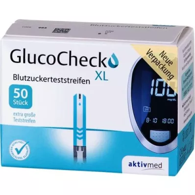 GLUCOCHECK XL Veresuhkru testribad, 50 tk