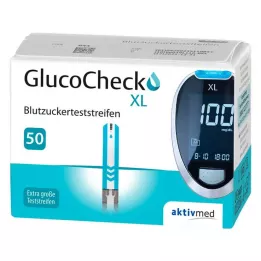 GLUCOCHECK XL Veresuhkru testribad, 50 tk