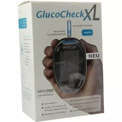 GLUCOCHECK XL Veresuhkru mõõtmise komplekt mmol/l, 1 tk