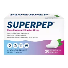SUPERPEP Reisikummipastillid 20 mg, 20 tk