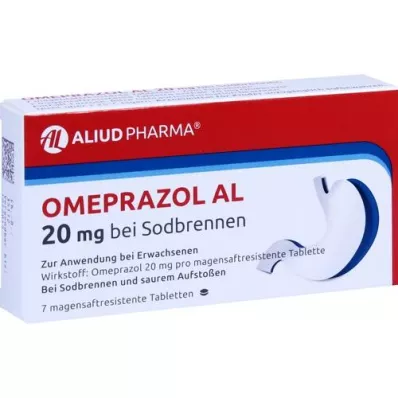 OMEPRAZOL AL 20 mg b.Sodbr.maomahla tabletid, 7 tk