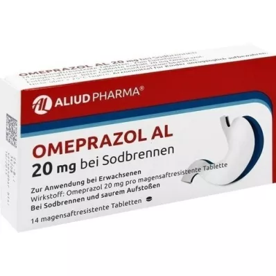 OMEPRAZOL AL 20 mg b.Sodbr.maomahla tabletid, 14 tk