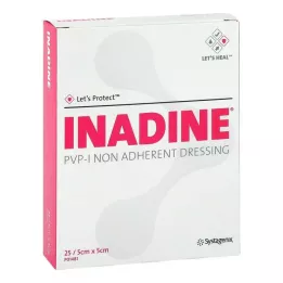 INADINE Salvimassa w. PVP Jood. 5x5cm, 25 tk