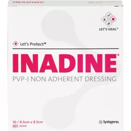 INADINE Salvimassa w. PVP Iod. 9,5x9,5cm, 10 tk