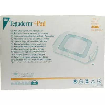 Tegaderm 3M Plus Pad 9x10cm valmis side 3586, 25 tk