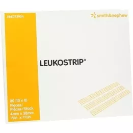 LEUKOSTRIP Õmblusriba 4x38 mm, 10X8 tk