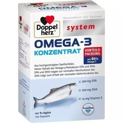 DOPPELHERZ Omega-3 kontsentraadi süsteemi kapslid, 120 tk