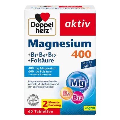 DOPPELHERZ Magneesium 400 mg tabletid, 60 tk