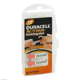 BATTERIEN f.kuuldeaparaadid Duracell 13, 6 tk