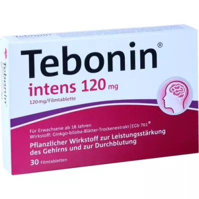 TEBONIN intensiivsed 120 mg õhukese polümeerikattega tabletid, 30 tk