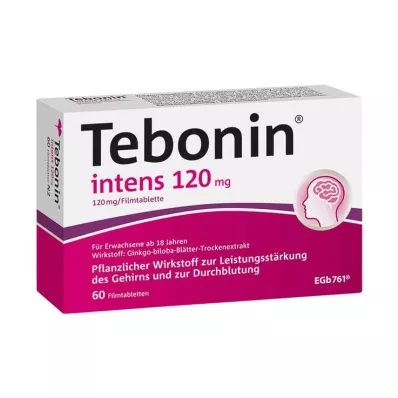 TEBONIN intensiivsed 120 mg õhukese polümeerikattega tabletid, 60 tk