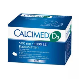 CALCIMED D3 500 mg/1000 I.U. närimistabletid, 120 tk