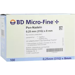 BD MICRO-FINE+ 8 pliiatsinõela 0,25x8 mm, 100 tk