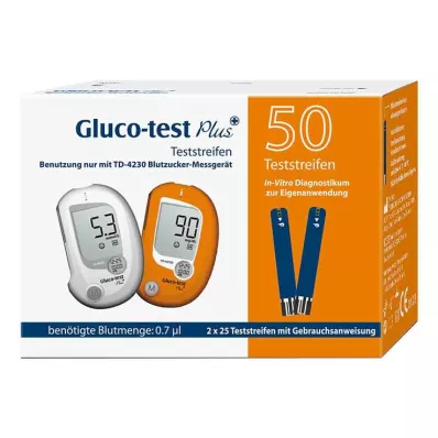 Gluco-test Plus testribad, 50 tk