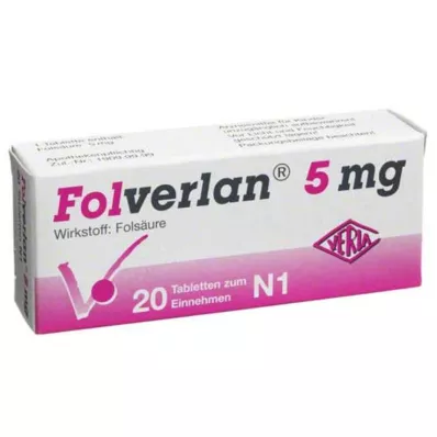 Folverlan 5 mg tabletid, 20 tk Folverlan 5 mg tabletid, 20 tk
