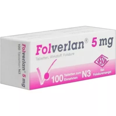 FOLVERLAN 5 mg tabletid, 100 tk