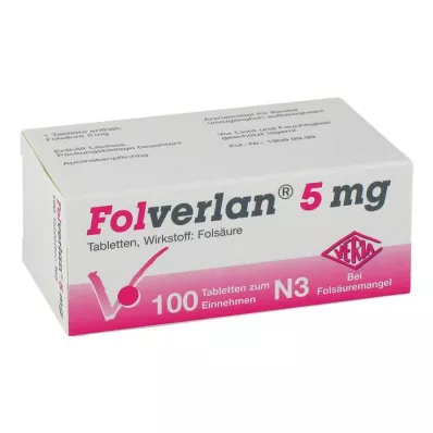Folverlan 5 mg tabletid, 100 tk Folverlan 5 mg tabletid, 100 tk
