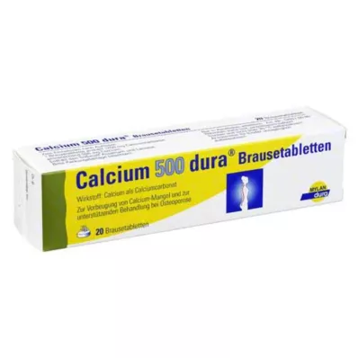 Calcium 500 dura kihisevad tabletid, 20 tk Calcium 500 dura kihisevad tabletid, 20 tk