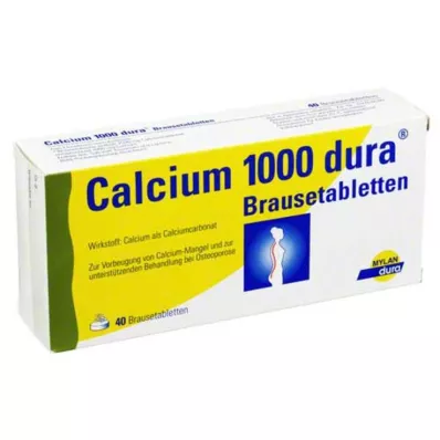 Calcium 1000 dura kihisevad tabletid, 40 tk