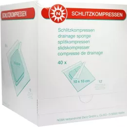 SCHLITZKOMPRESSEN 10x10 cm steriilne 12x, 40X2 St