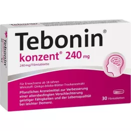 TEBONIN kontsent 240 mg õhukese polümeerikattega tabletid, 30 tk