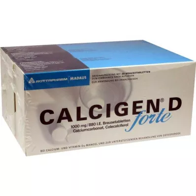 Calcigen D forte 1000 mg / 880 RÜ kihisevad tabletid, 120 tk Calcigen D forte 1000 mg / 880 RÜ kihisevad tabletid, 120 tk