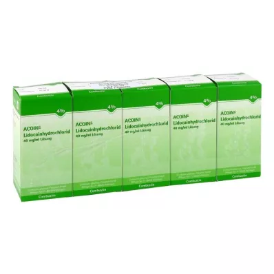 Acoin Lidocaine Hydrochloride 40 mg/ml lahus, 5X50 ml