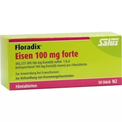 FLORADIX Raud 100 mg forte õhukese polümeerikattega tabletid, 50 tk