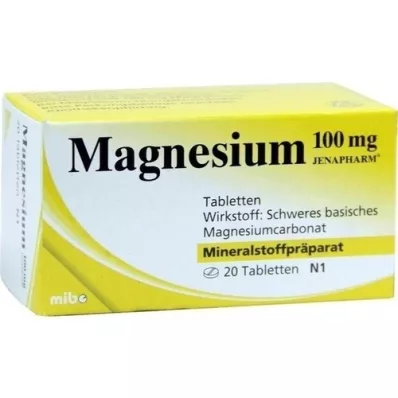 MAGNESIUM 100 mg Jenapharm tabletid, 20 tk