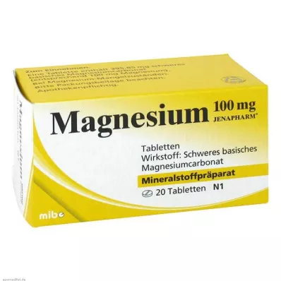 Magneesium 100 mg Jenapharm tabletid, 20 tk Magneesium 100 mg Jenapharm tabletid, 20 tk
